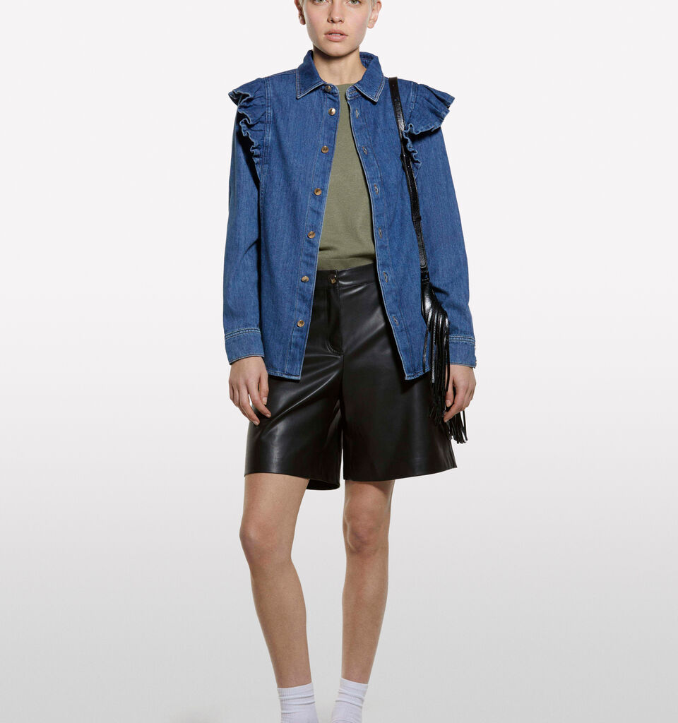 Military green crew neck top - women's crew neck sweaters - Dark Green | Sisley image number 1